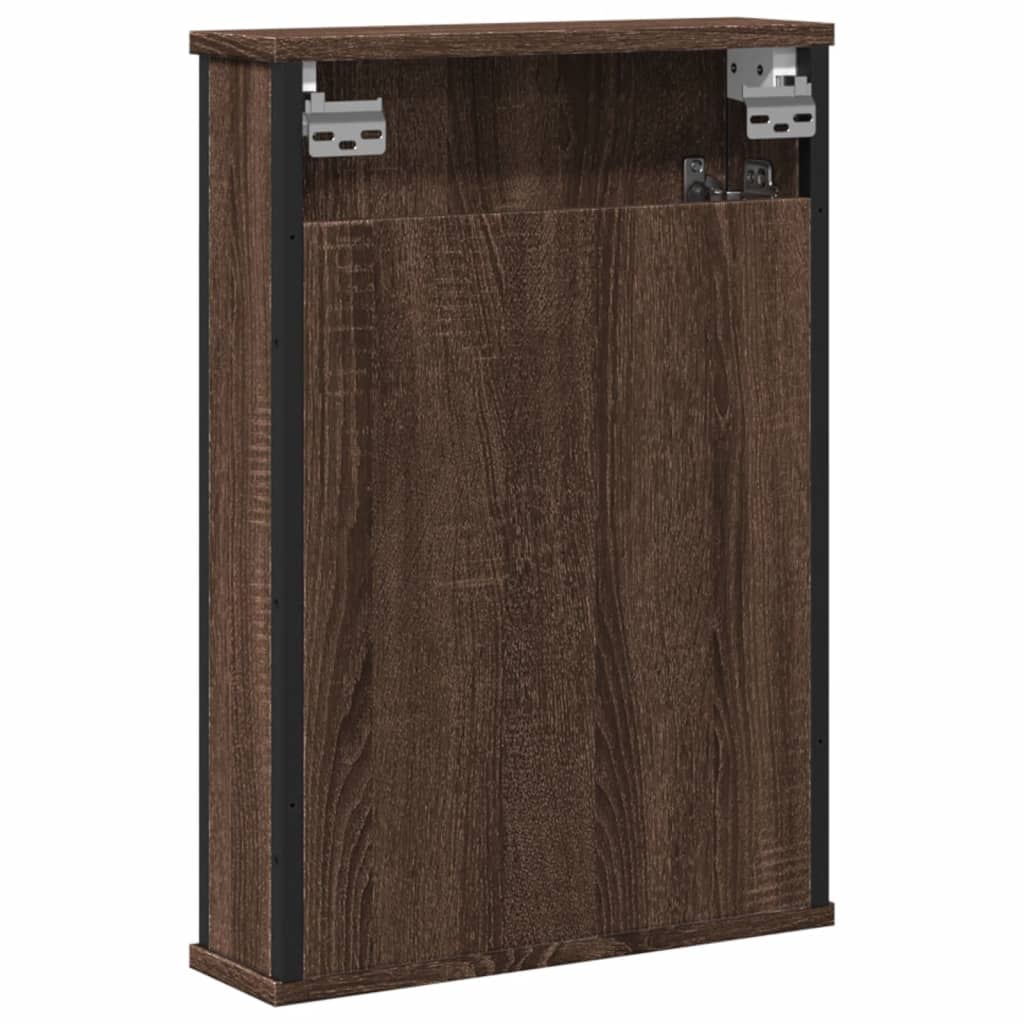 Armoire de toilette avec miroir 42x12x60 cm en bois travaillé