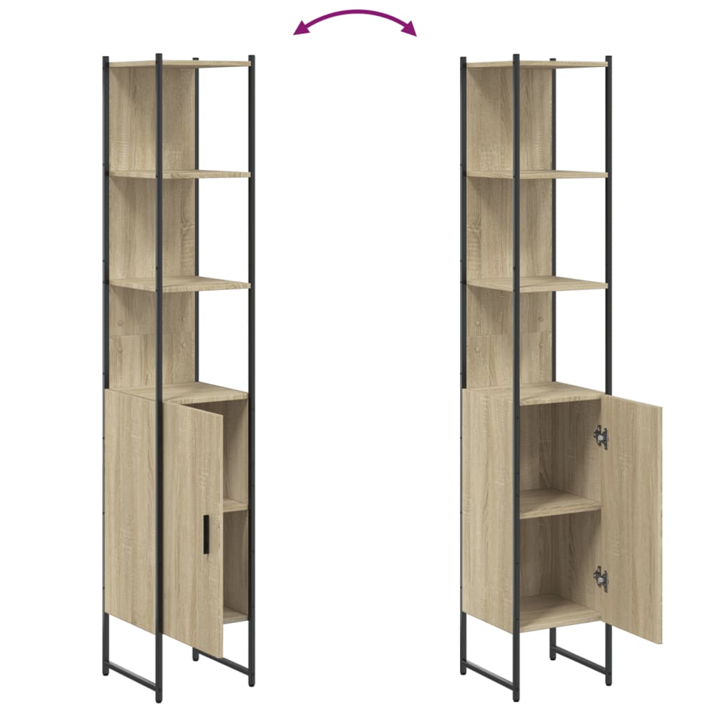 Meuble de salle de bain 33x33x185,5 cm bois fini