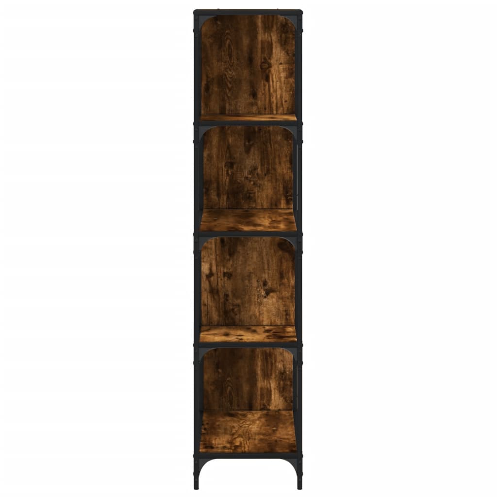 Boekenkast 4-laags 139x33,5x149 cm bewerkt hout