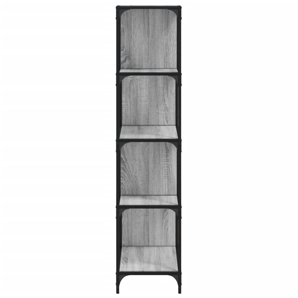 Boekenkast 4-laags 139x33,5x149 cm bewerkt hout