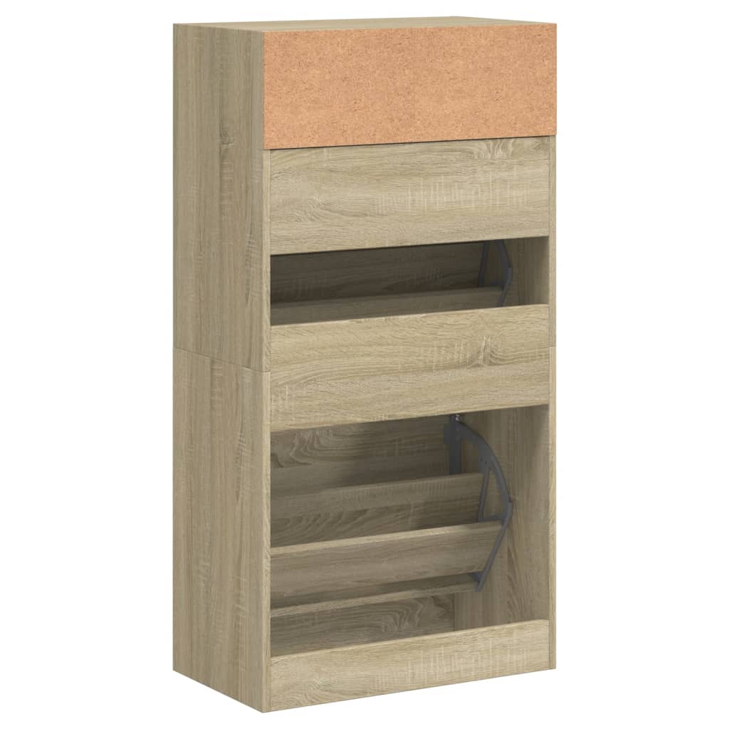 Schoenenkast met 2 klaplades 80x34x116 cm