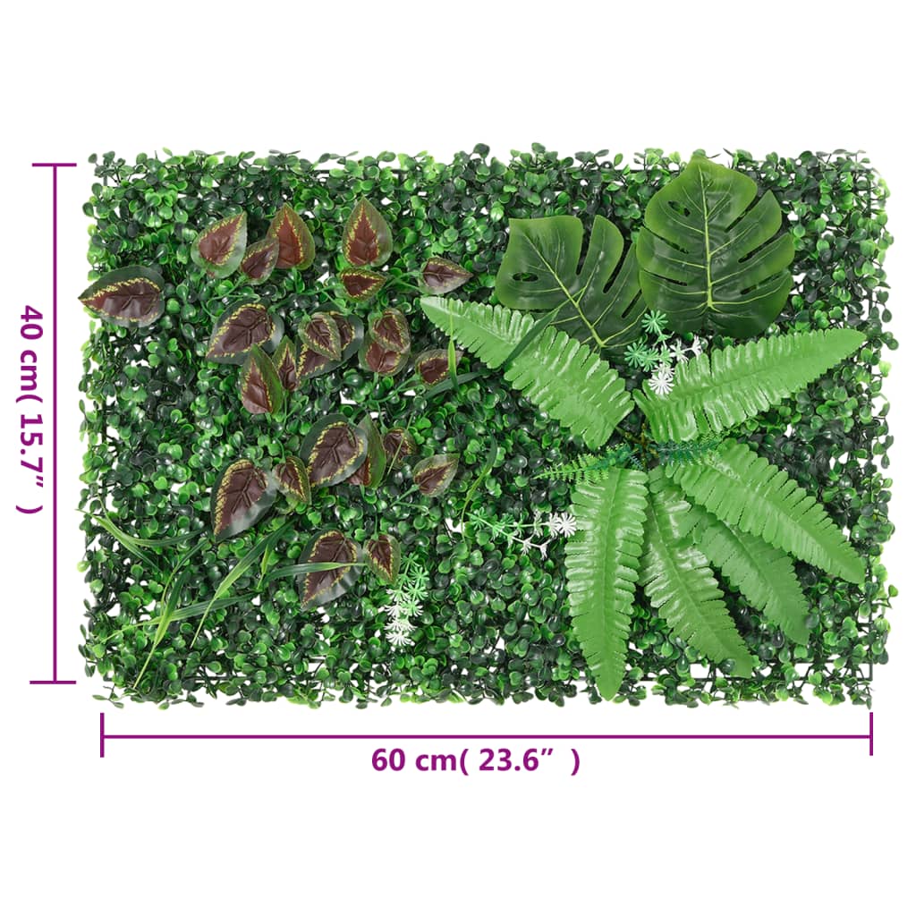 Clôture avec plantes artificielles 24 pcs 40x60 cm vert