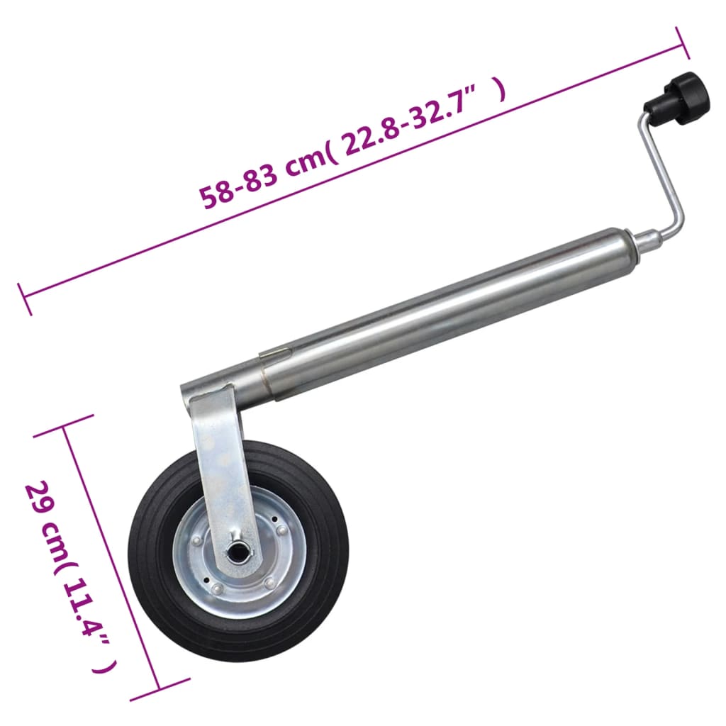 Neuswiel met 2 staanders en 3 spanklemmen 60 mm