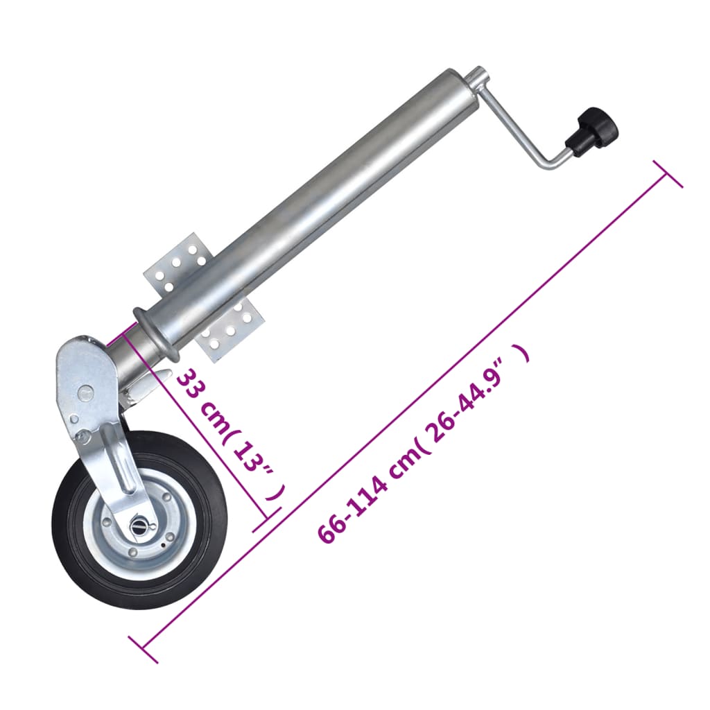 Neuswiel met 2 staanders en 2 spanklemmen 60 mm