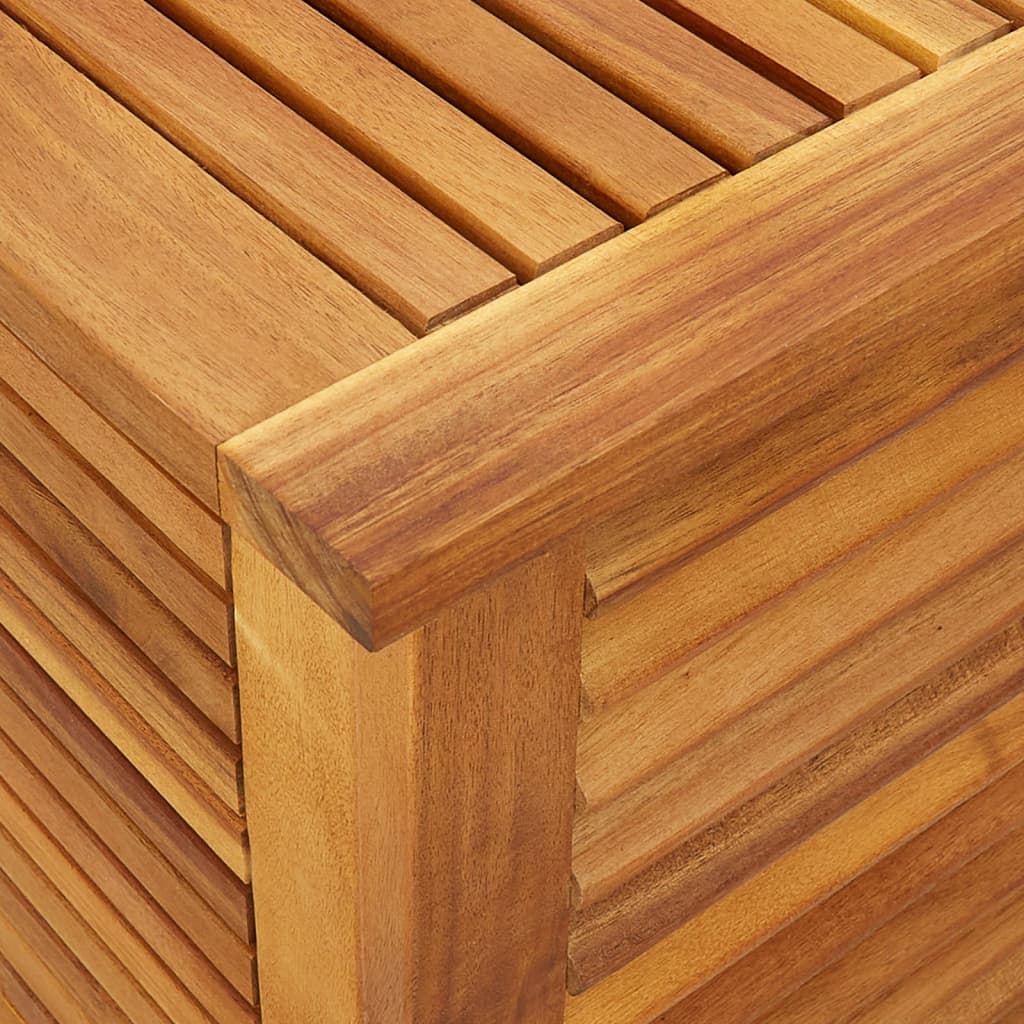 Coffre de jardin avec stores 90x50x56 cm en bois d'acacia massif