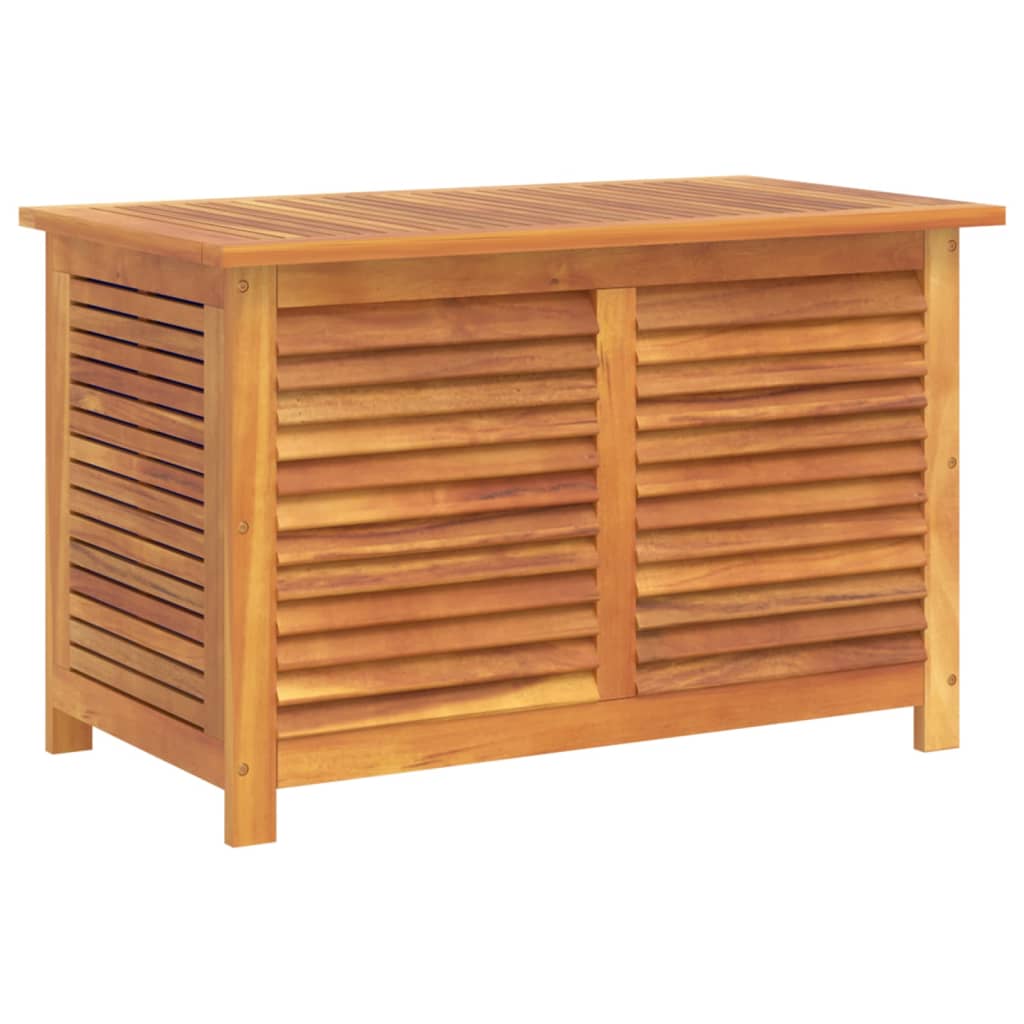 Coffre de jardin avec stores 90x50x56 cm en bois d'acacia massif