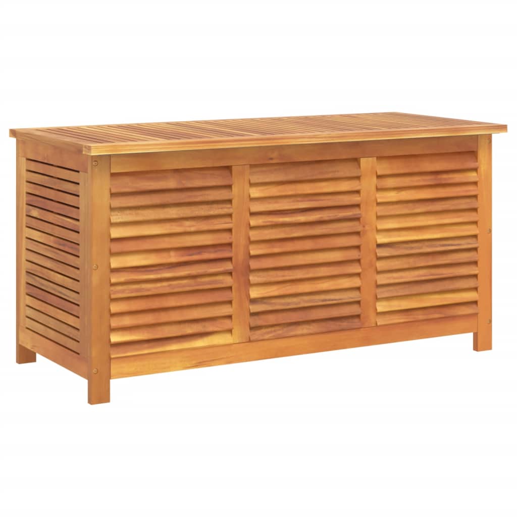 Coffre de jardin avec stores 90x50x56 cm en bois d'acacia massif