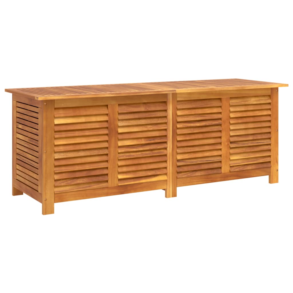 Coffre de jardin avec stores 90x50x56 cm en bois d'acacia massif