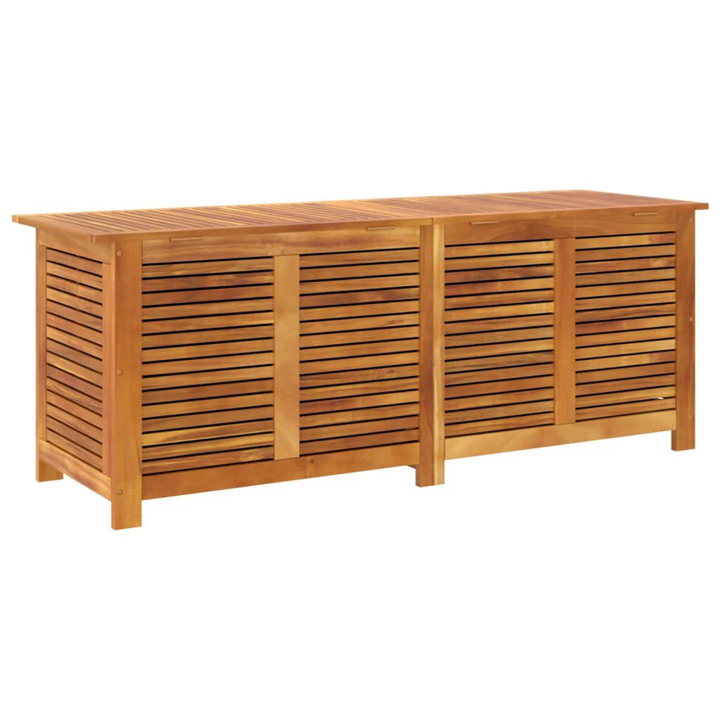 Coffre de jardin avec stores 90x50x56 cm en bois d'acacia massif