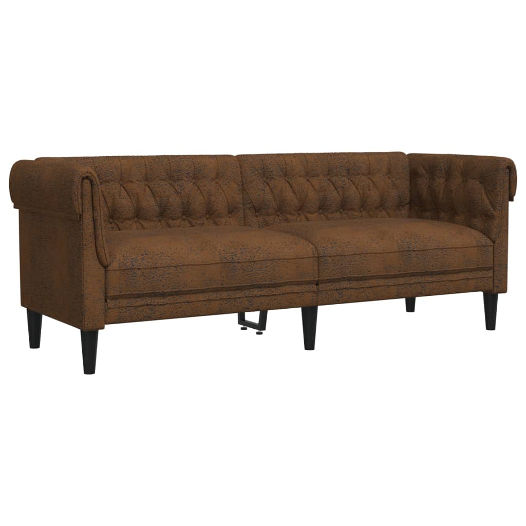 Fauteuil style Chesterfield en tissu