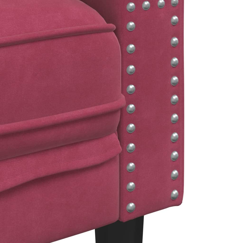 Tweezitsbank Chesterfield-stijl en bolsters fluweel donkergroen