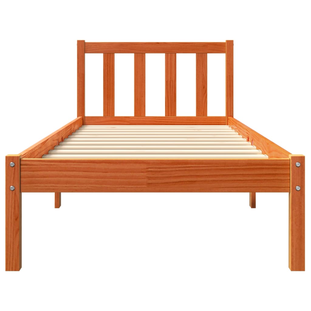 Bedframe massief grenenhout 75x190 cm