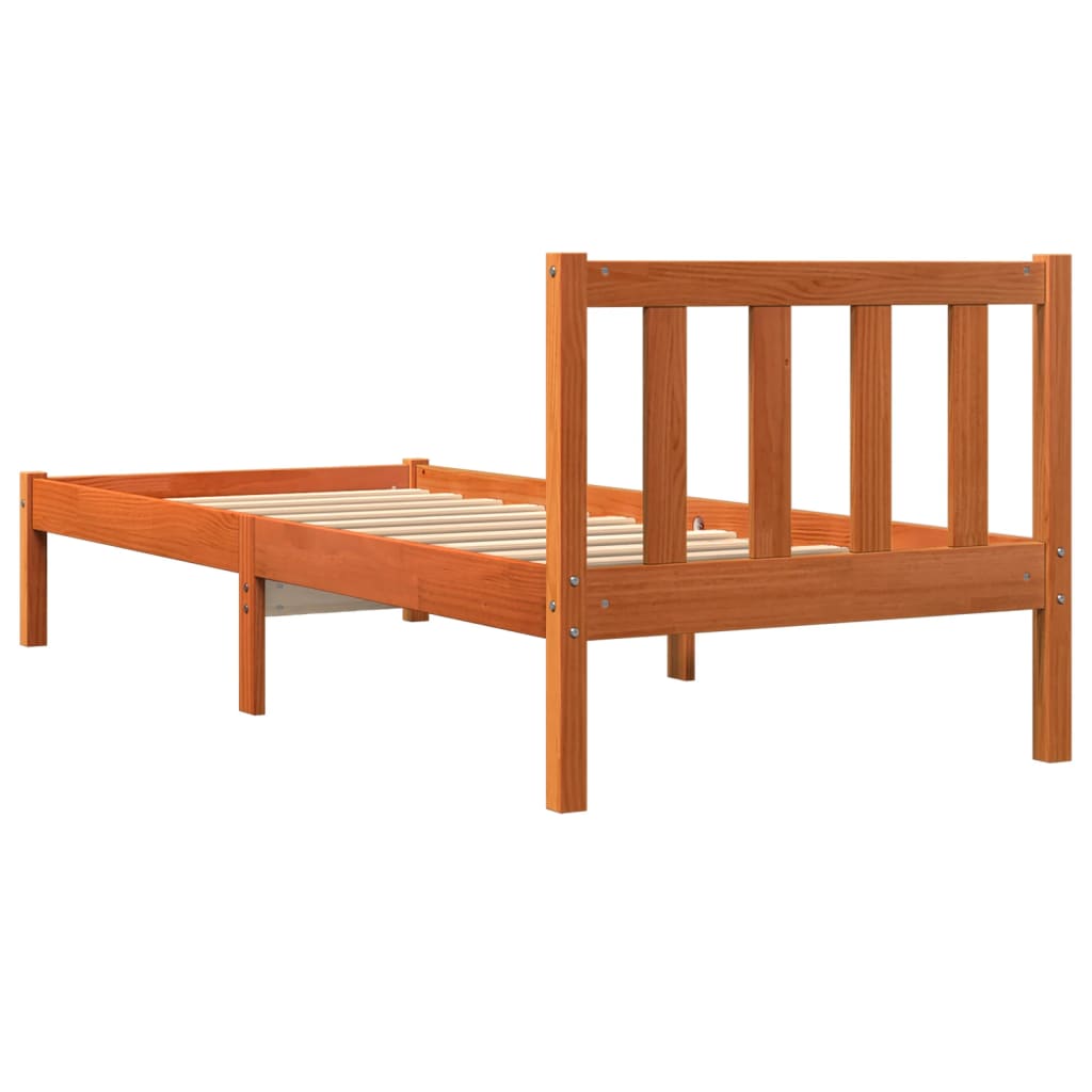 Bedframe massief grenenhout 75x190 cm