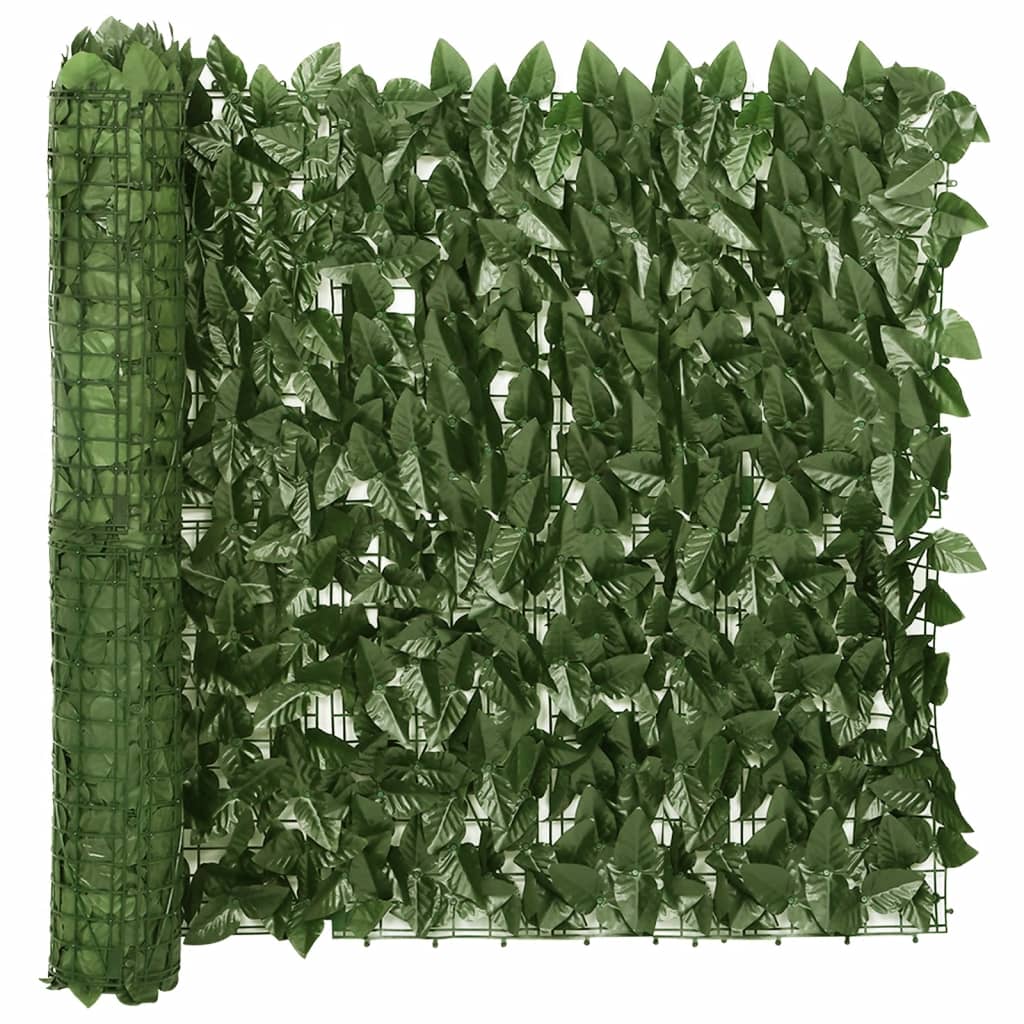 Balkonscherm met groene bladeren 200x150 cm