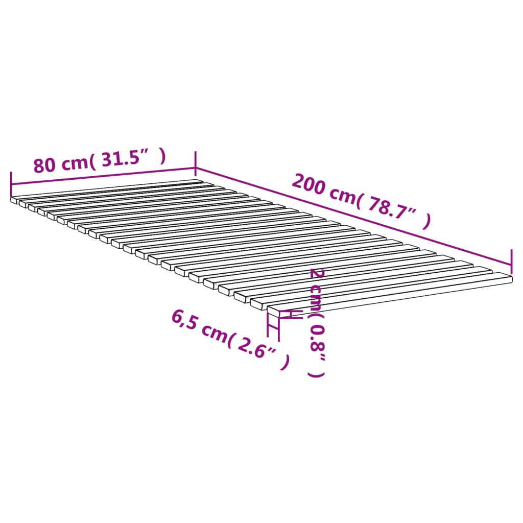 Lattenbodem massief grenenhout 90x200 cm