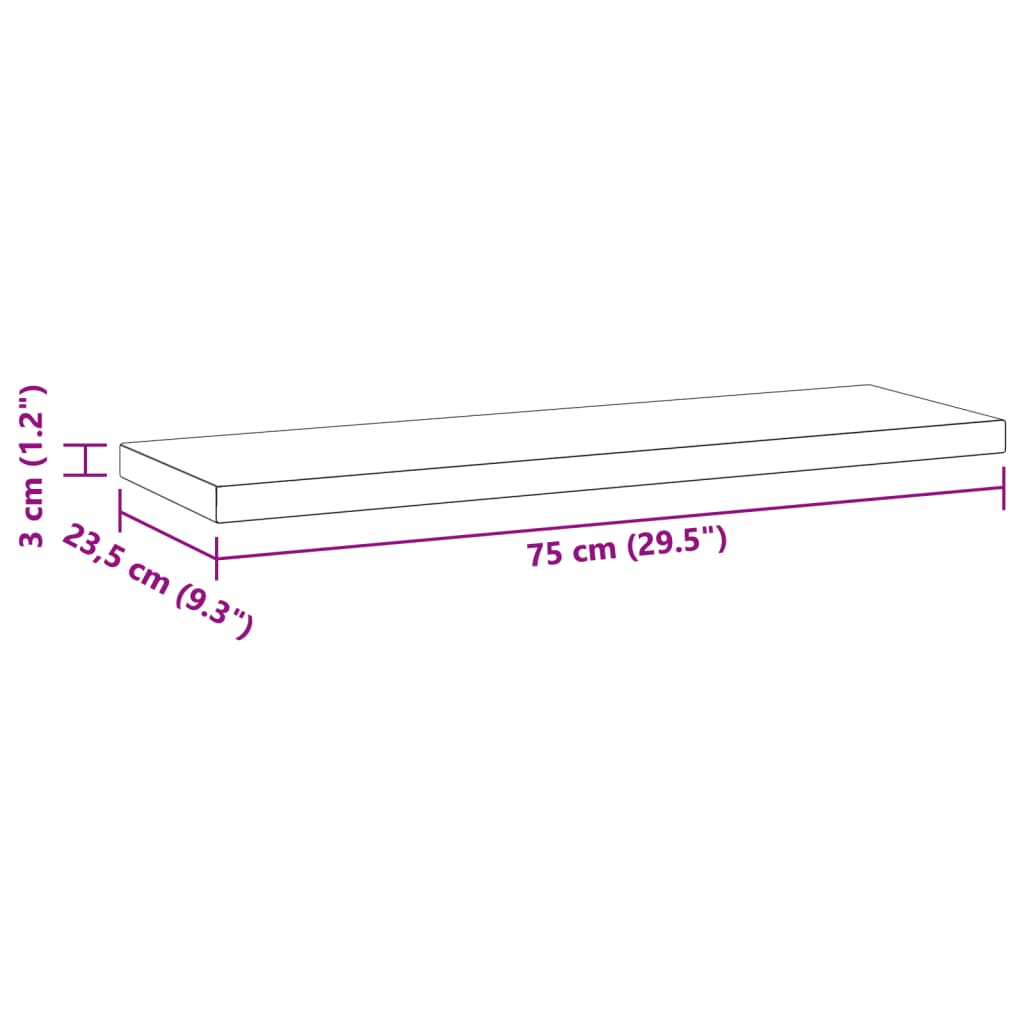 Wandschappen 2 st 100x23,5x3 cm roestvrijstaal zilverkleurig