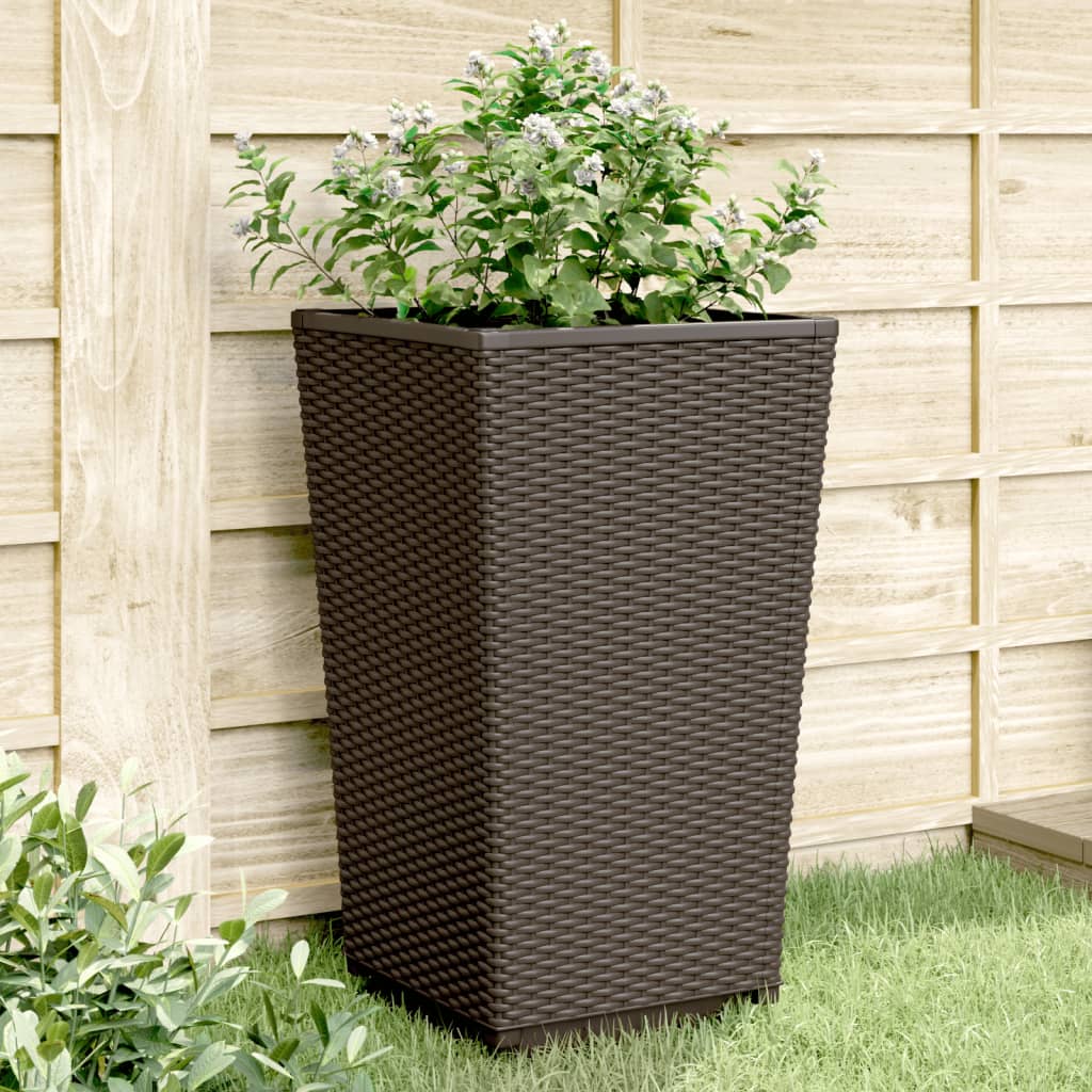 Plantenbakken 2 st 32,5x32,5x57 cm polypropeen wit