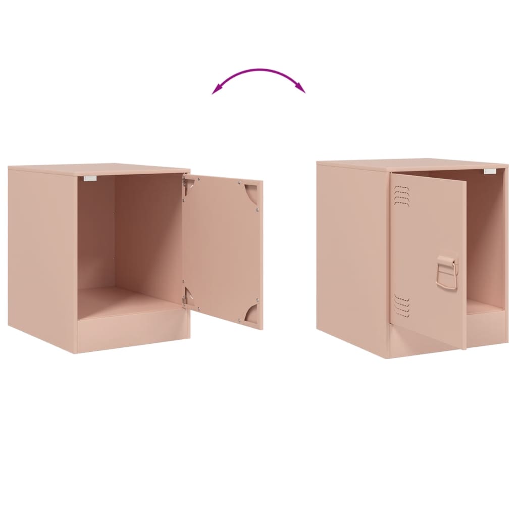 Tables de chevet 2 pcs 34,5x39x44 cm acier