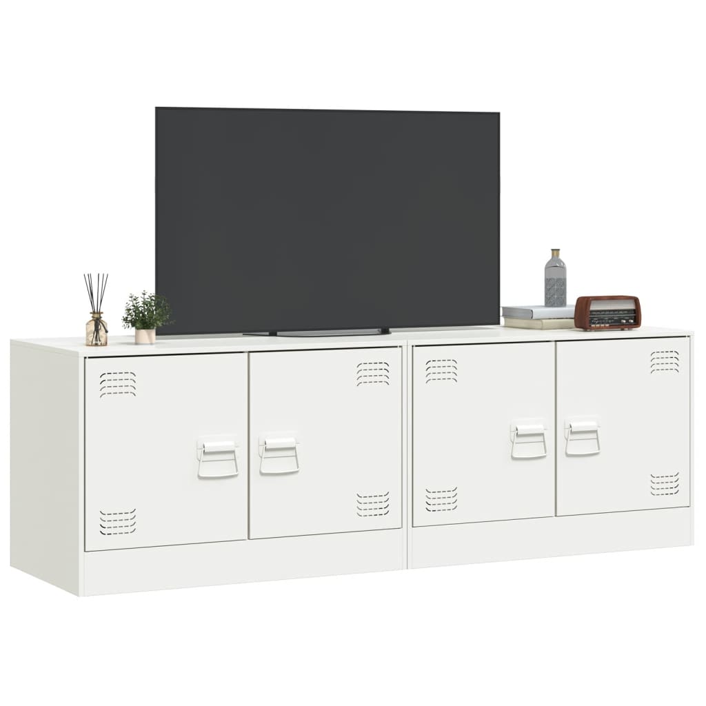 Meuble TV 2 pcs 67x39x44 cm acier