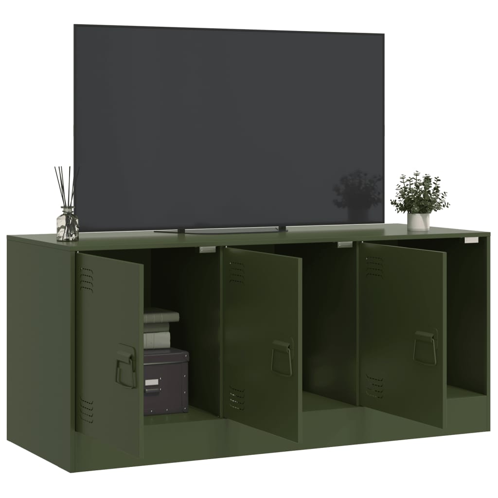 Meuble TV 99x39x44 cm en acier