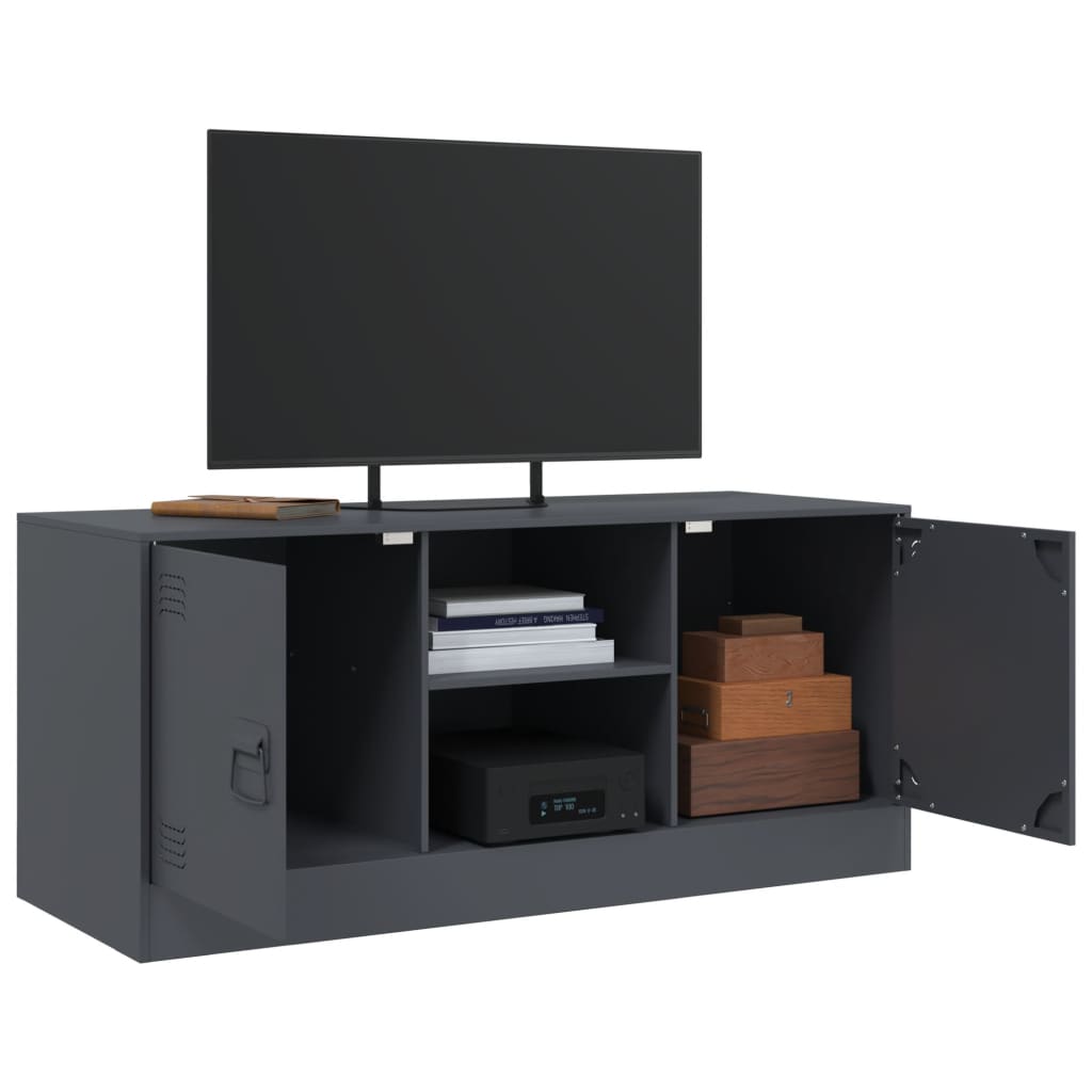 Meuble TV 99x39x44 cm en acier