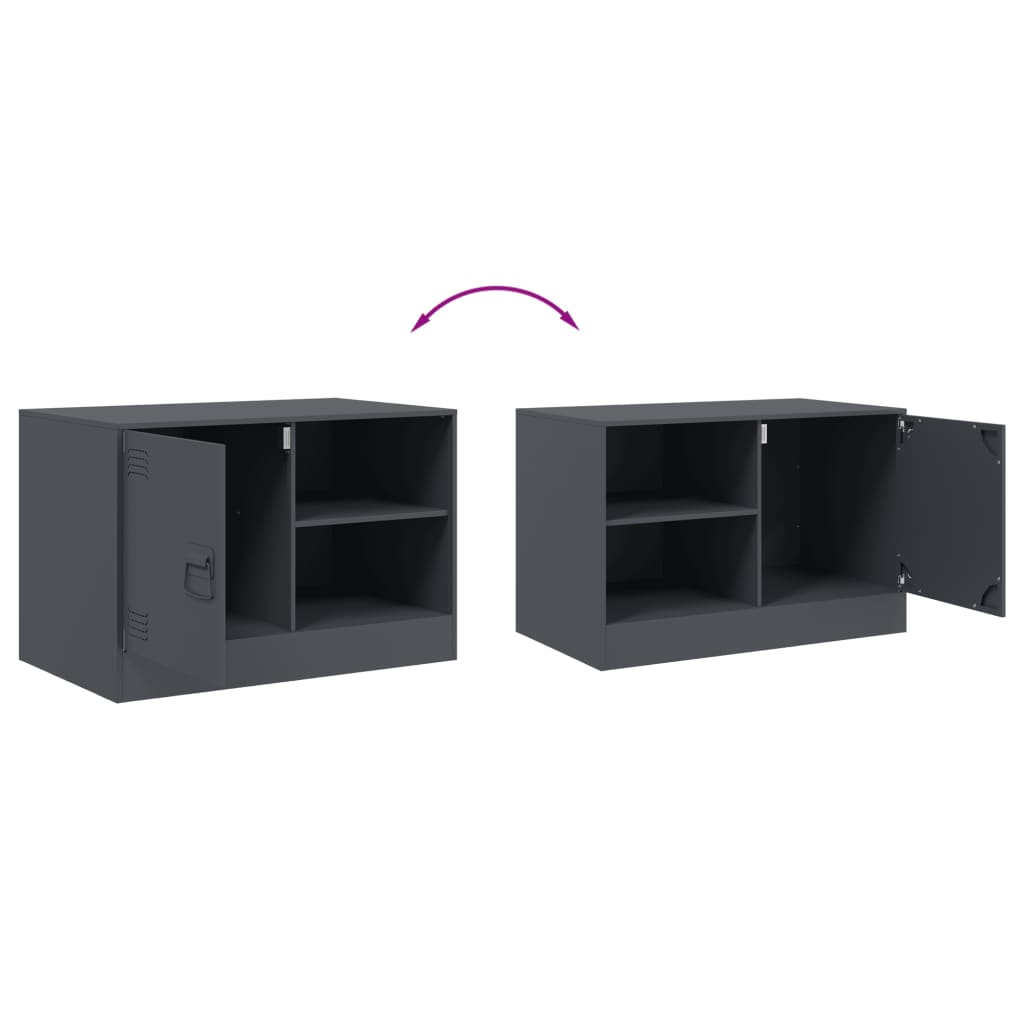 Tables de chevet 2 pcs 67x39x44 cm acier