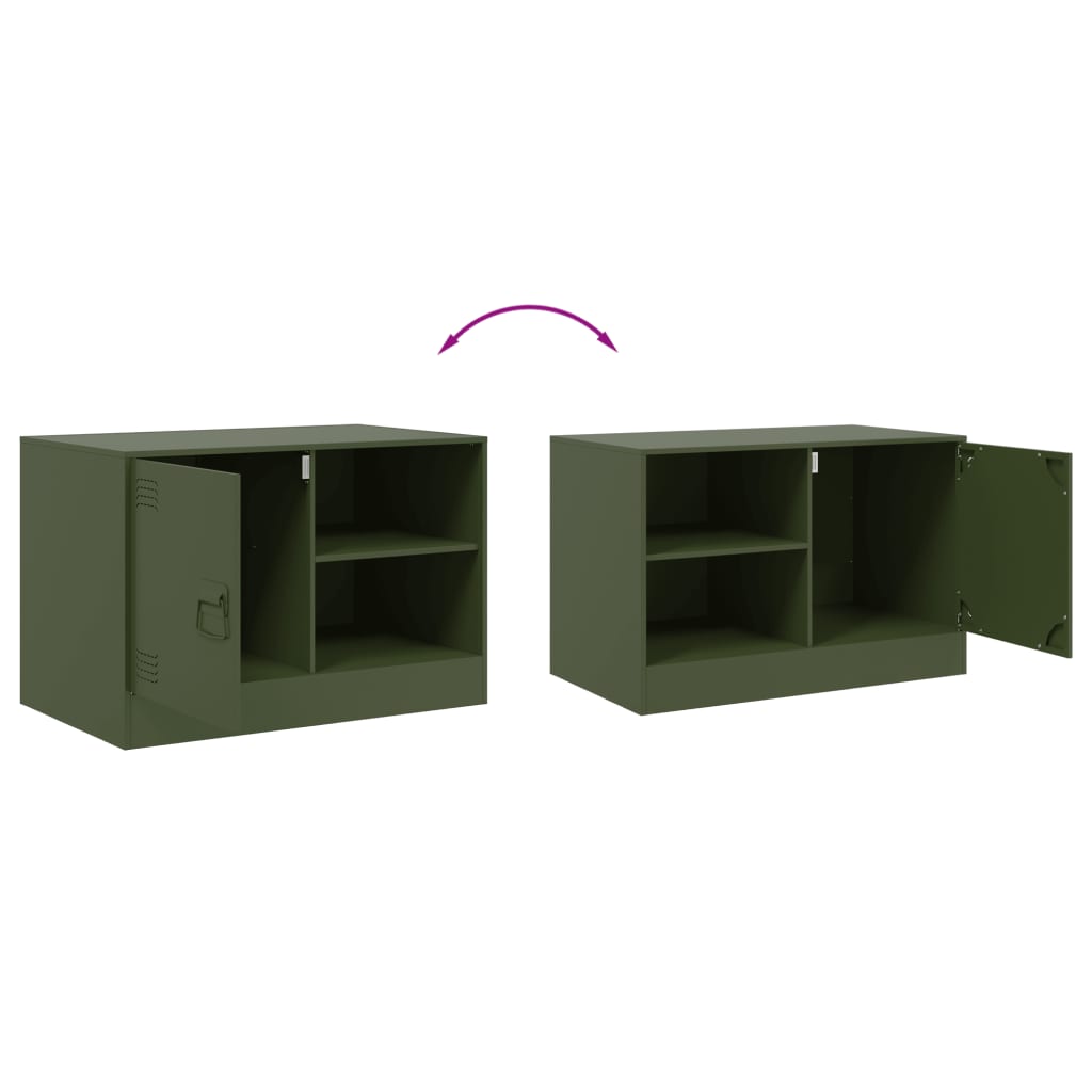 Tables de chevet 2 pcs 67x39x44 cm acier