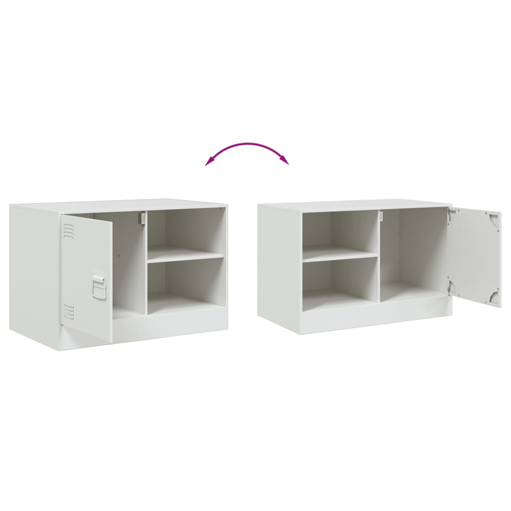 Tables de chevet 2 pcs 67x39x44 cm acier