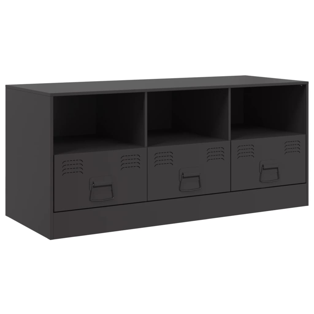 Meuble TV 99x39x44 cm acier, anthracite