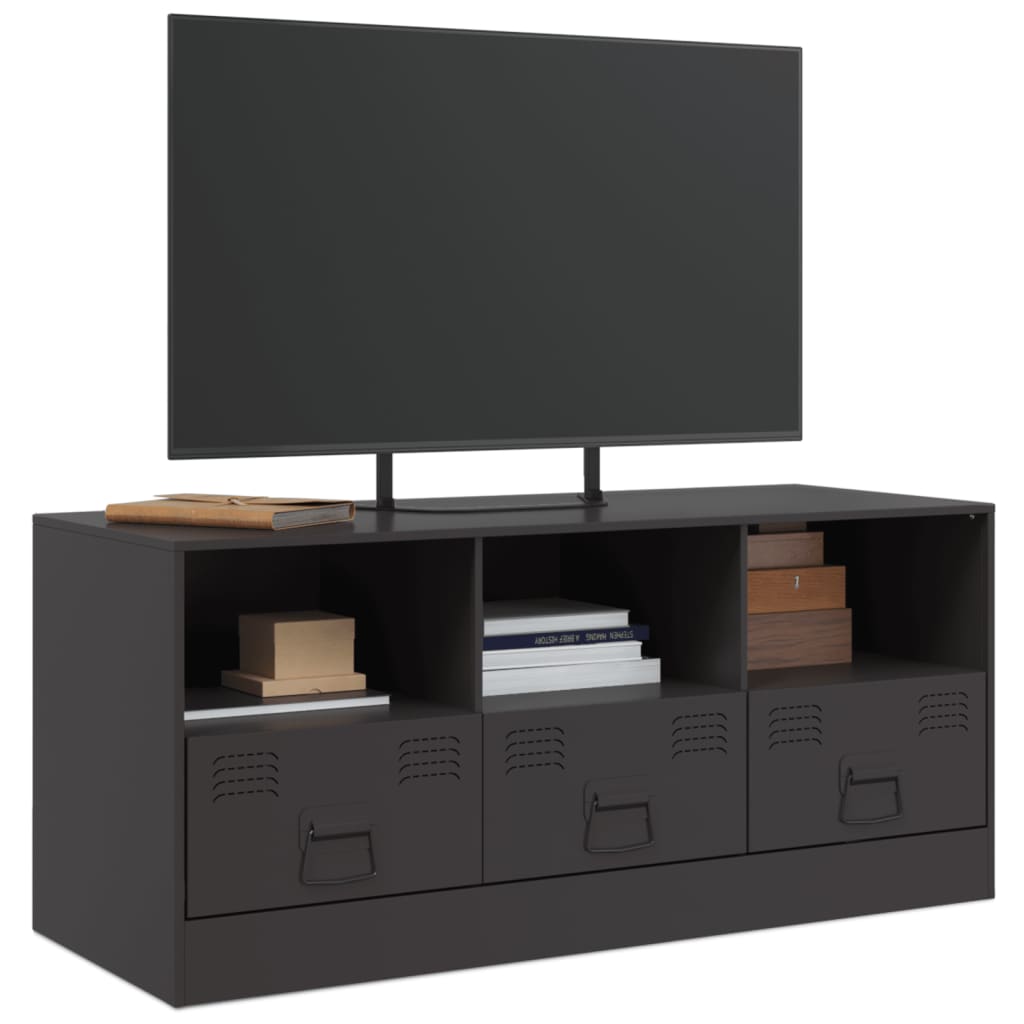 Tv-meubel 99x39x44 cm staal antracietkleurig