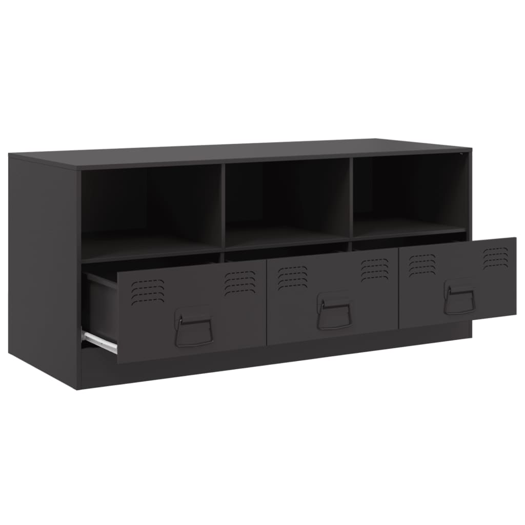 Meuble TV 99x39x44 cm acier, anthracite