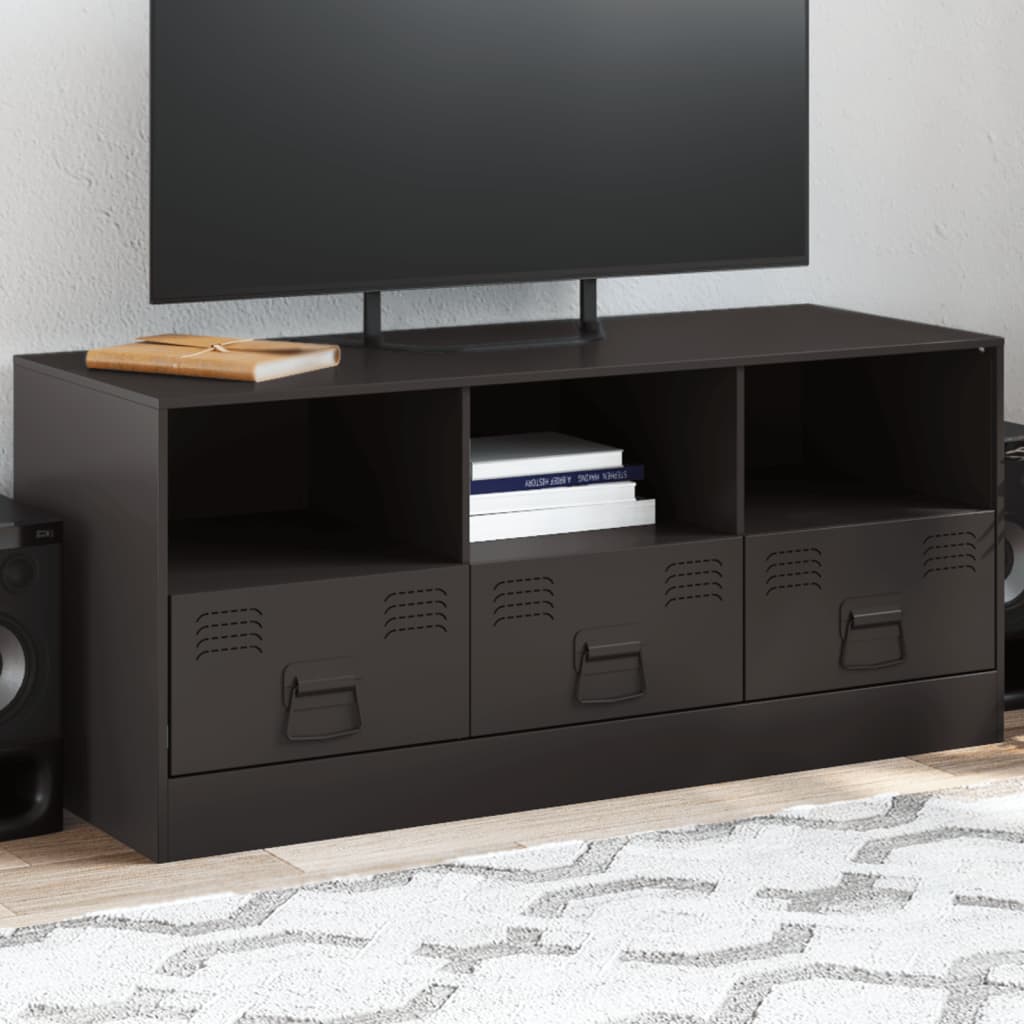 Meuble TV 99x39x44 cm acier, anthracite