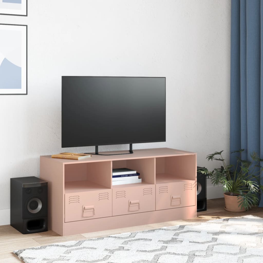 Meuble TV 99x39x44 cm acier, anthracite