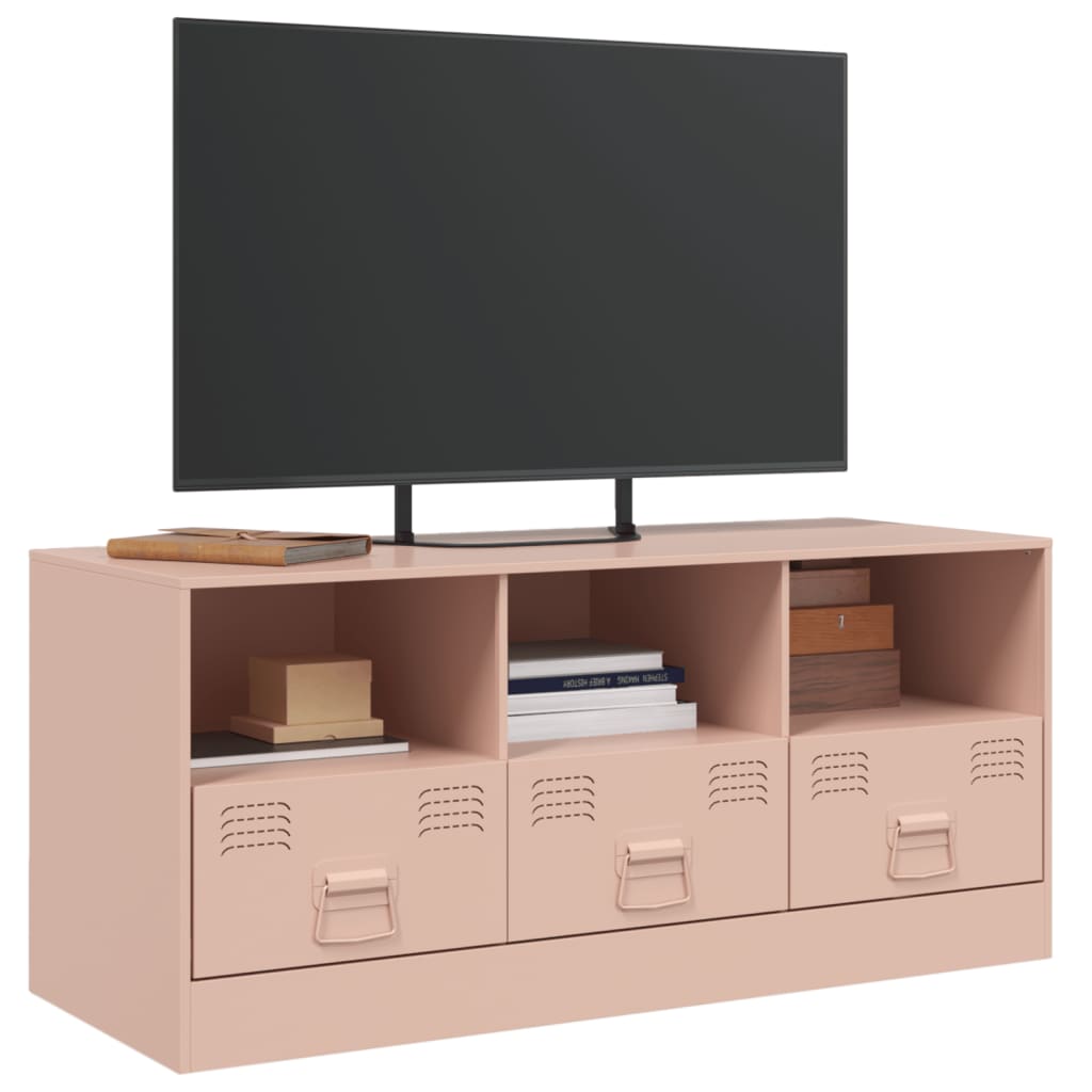 Meuble TV 99x39x44 cm acier, anthracite