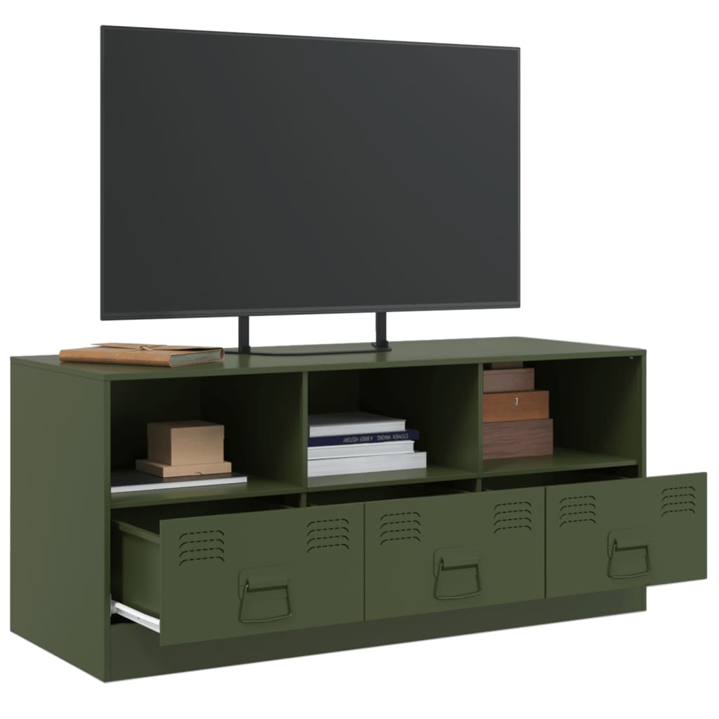 Meuble TV 99x39x44 cm acier, anthracite