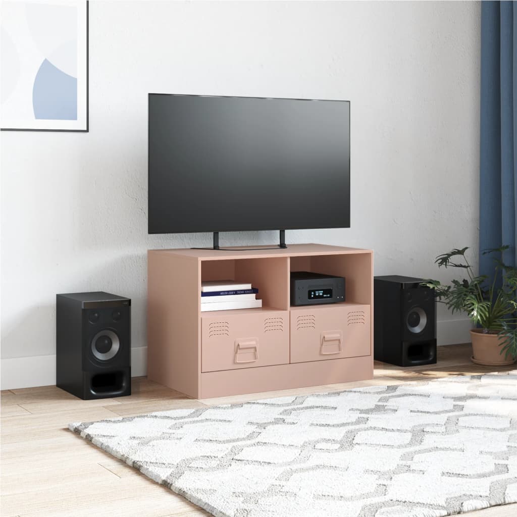 Meuble TV 2 pcs 67x39x44 cm acier