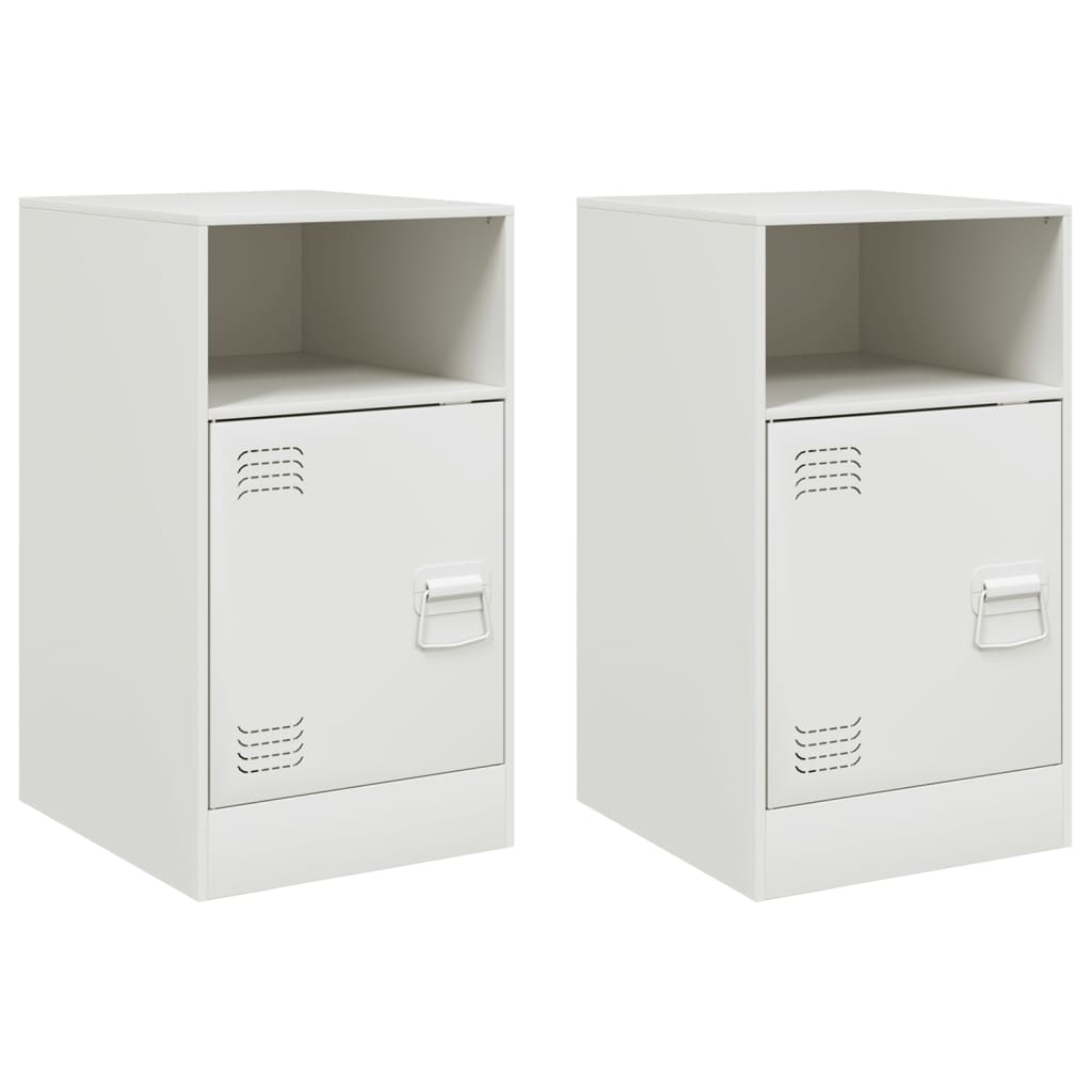 Tables de chevet 2 pcs 34,5x39x62 cm acier