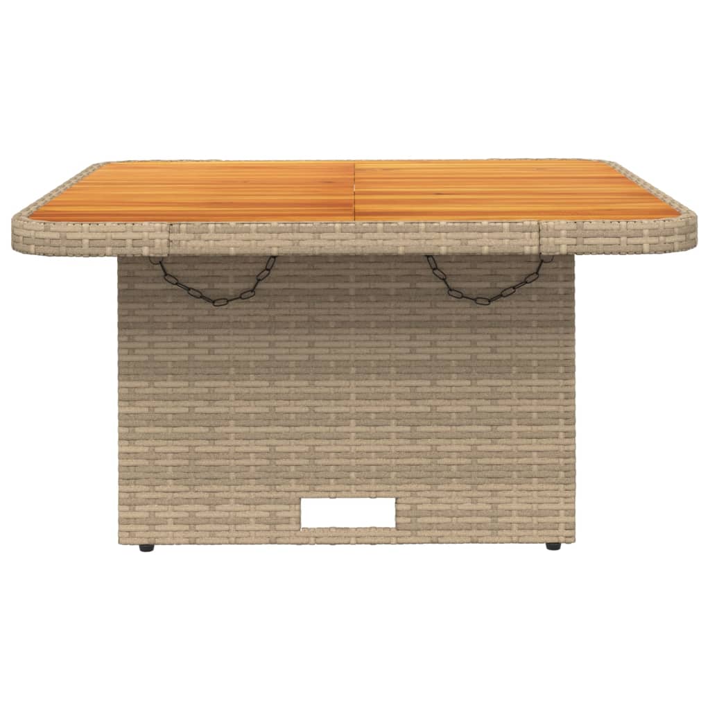 Tuintafel 80x80x71 cm poly rattan en acaciahout