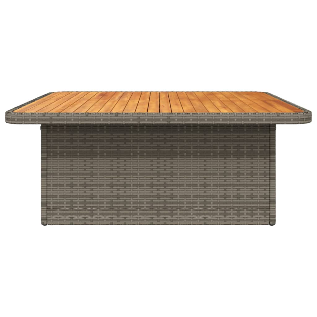 Tuintafel 80x80x71 cm poly rattan en acaciahout