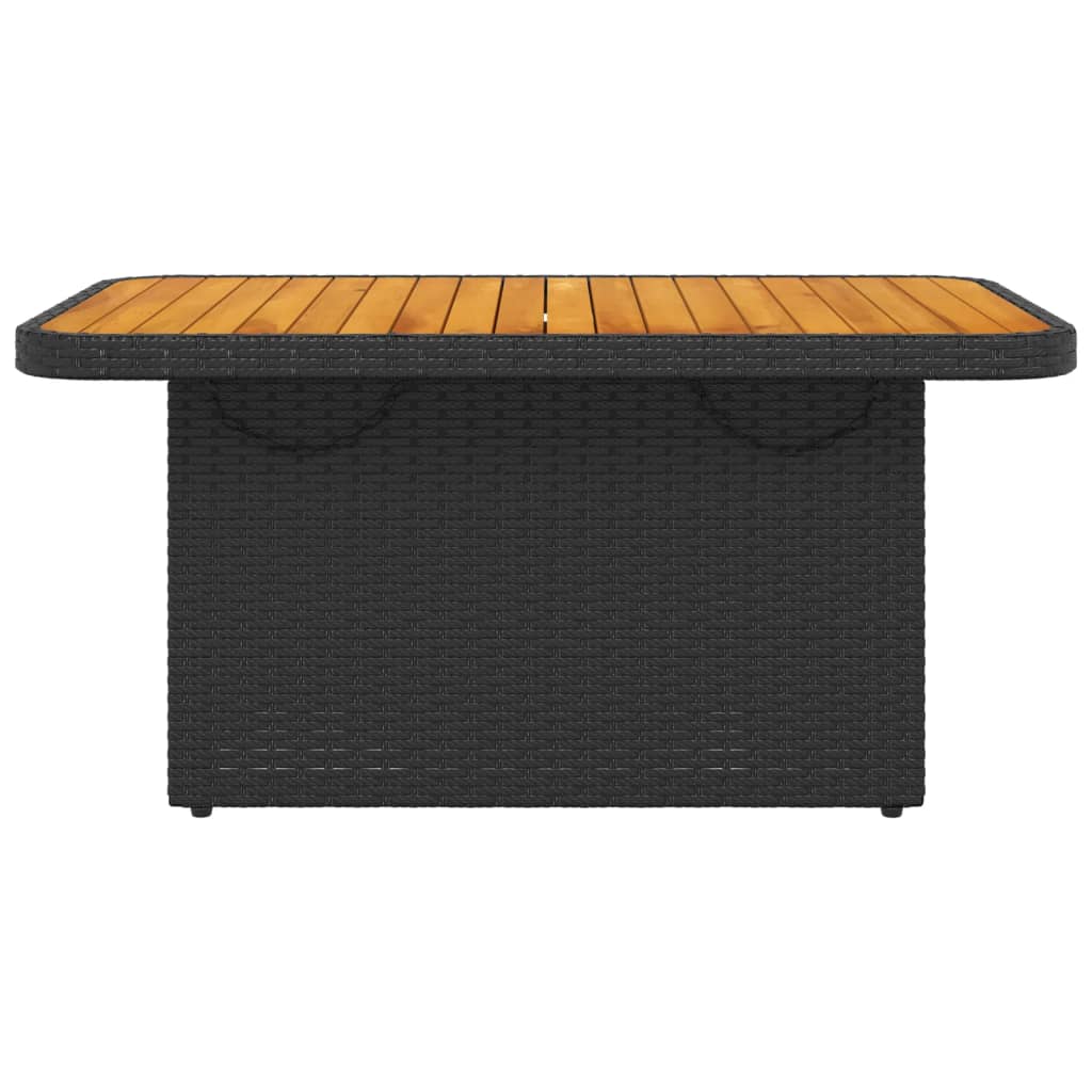 Tuintafel 80x80x71 cm poly rattan en acaciahout