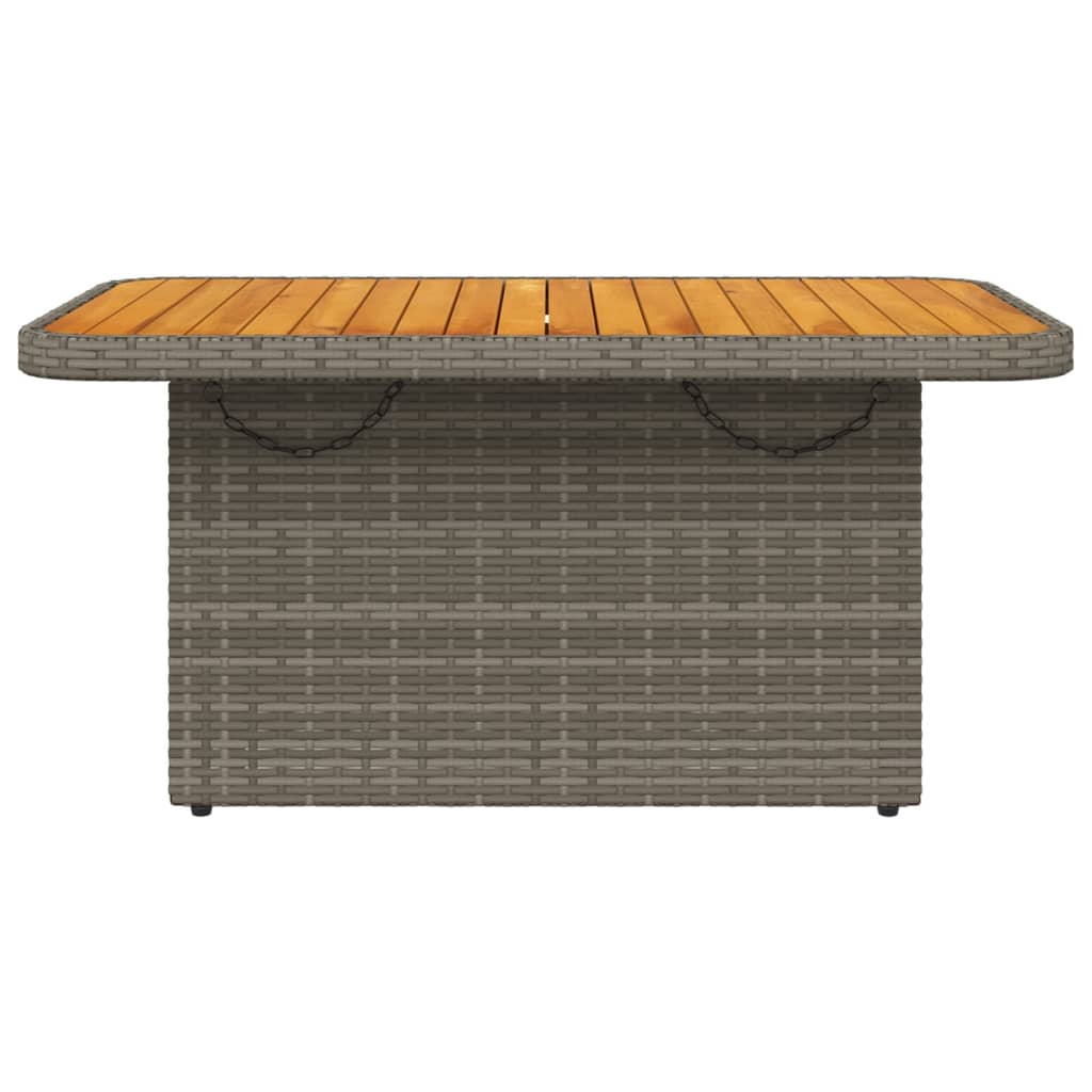 Tuintafel 80x80x71 cm poly rattan en acaciahout