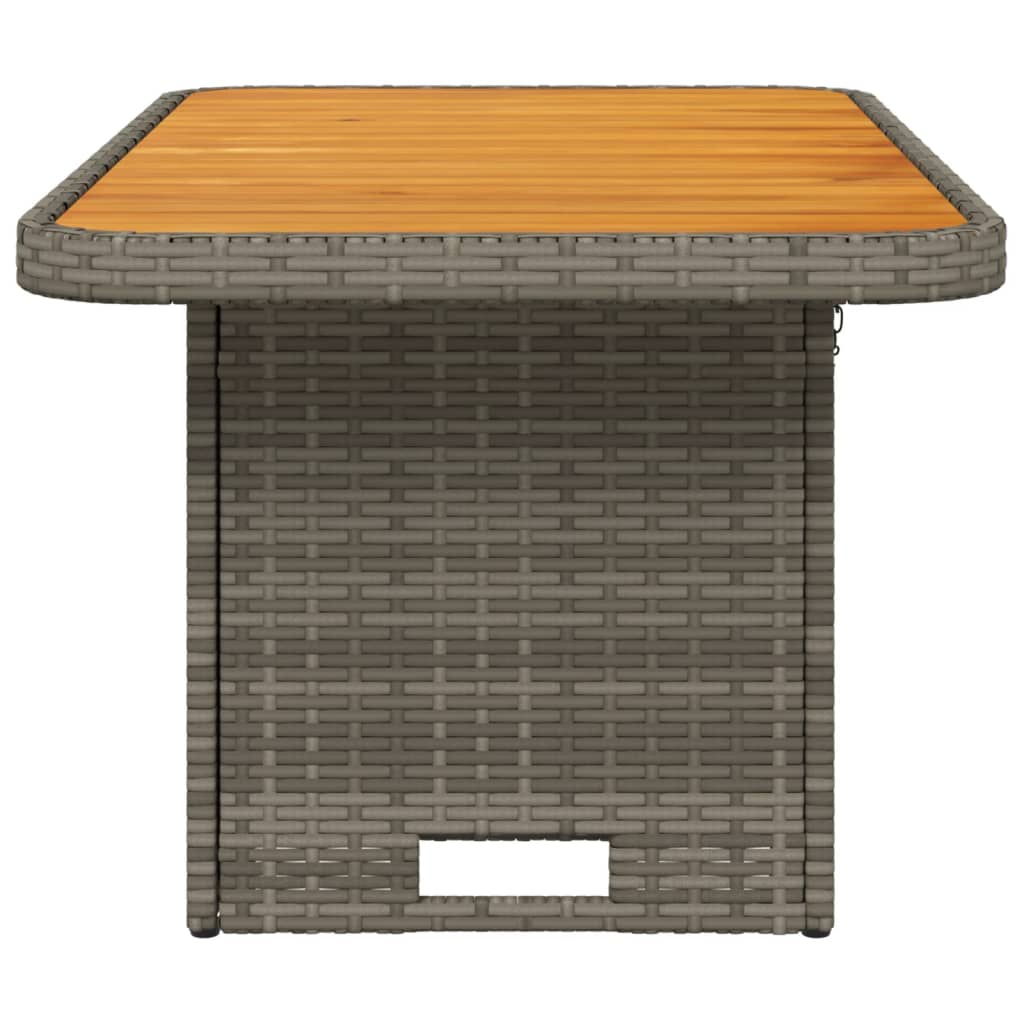 Tuintafel 80x80x71 cm poly rattan en acaciahout