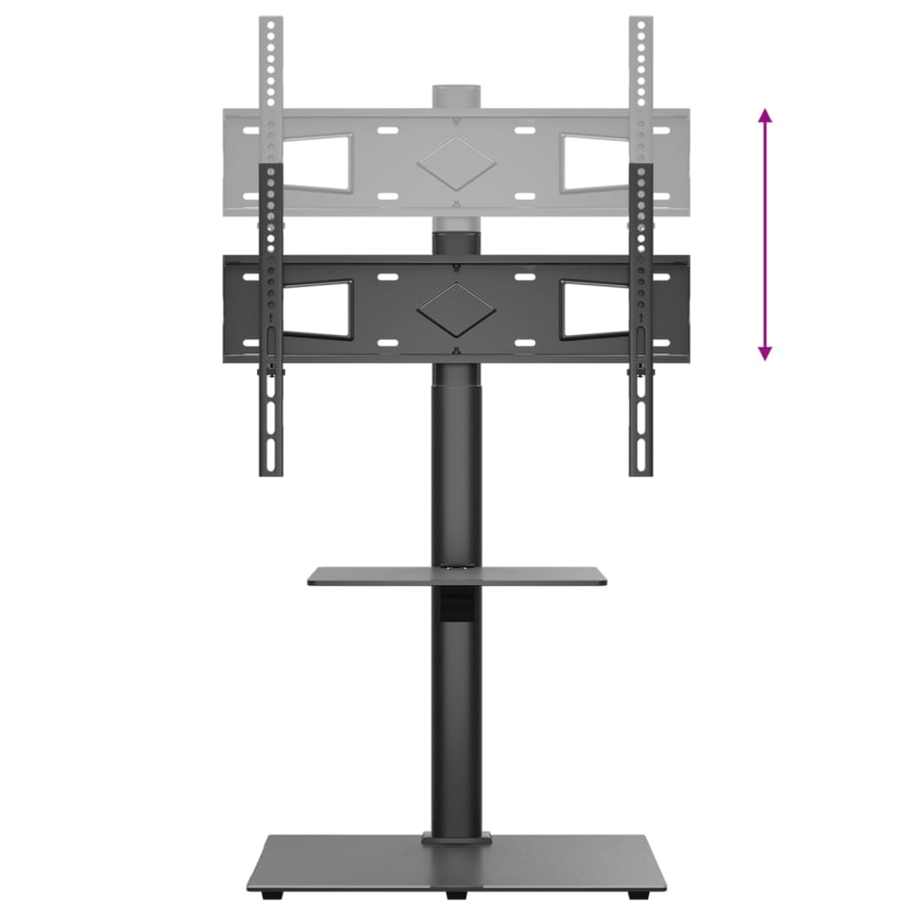 Tv-standaard hoekmodel 1-laags voor 32-65 inch zwart