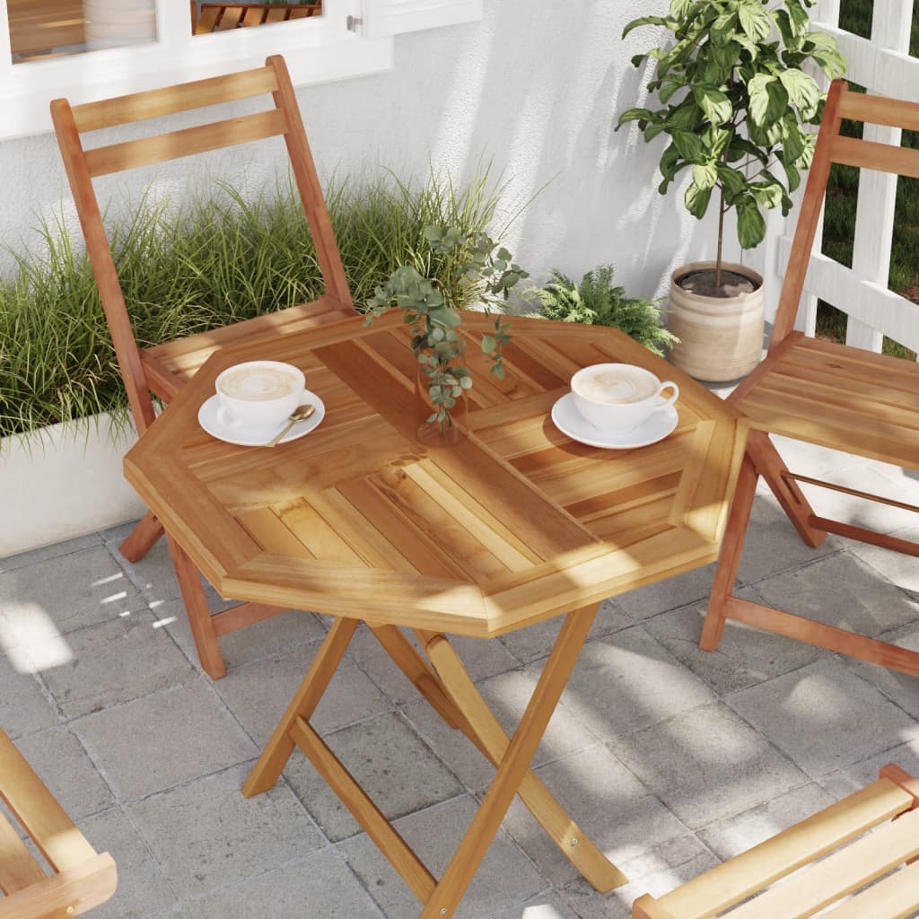 Plateau de table rond 2,5 cm 70 cm en bois de teck massif