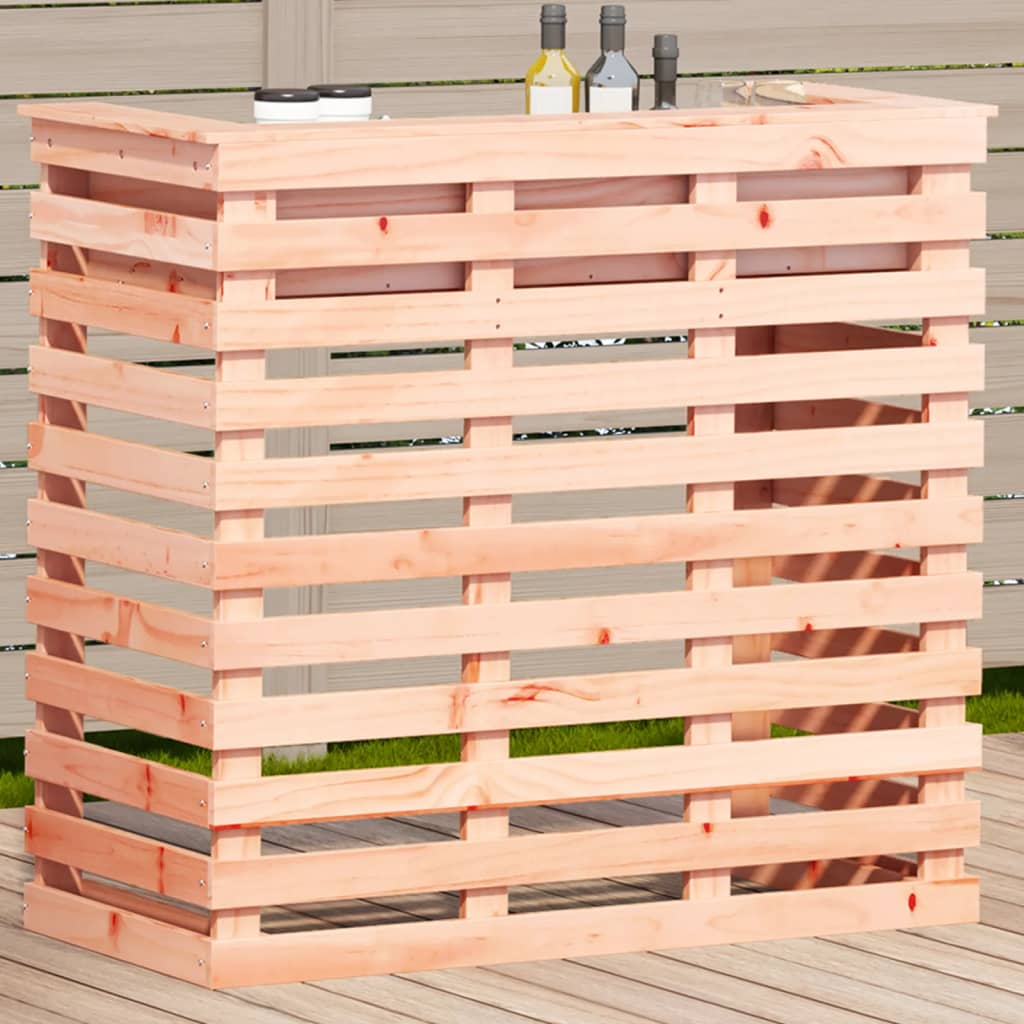 Tuinbartafel met dak 112,5x57x195,5 cm massief hout