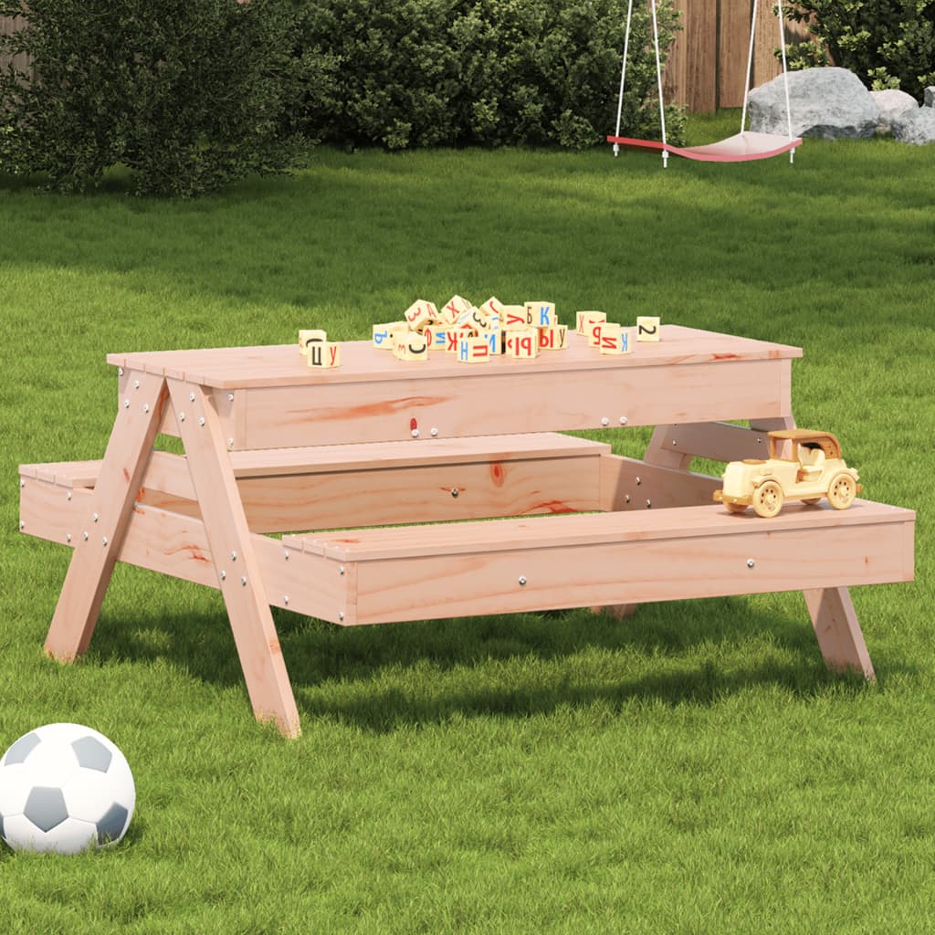 Picknicktafel met zandbak voor kinderen massief grenenhout