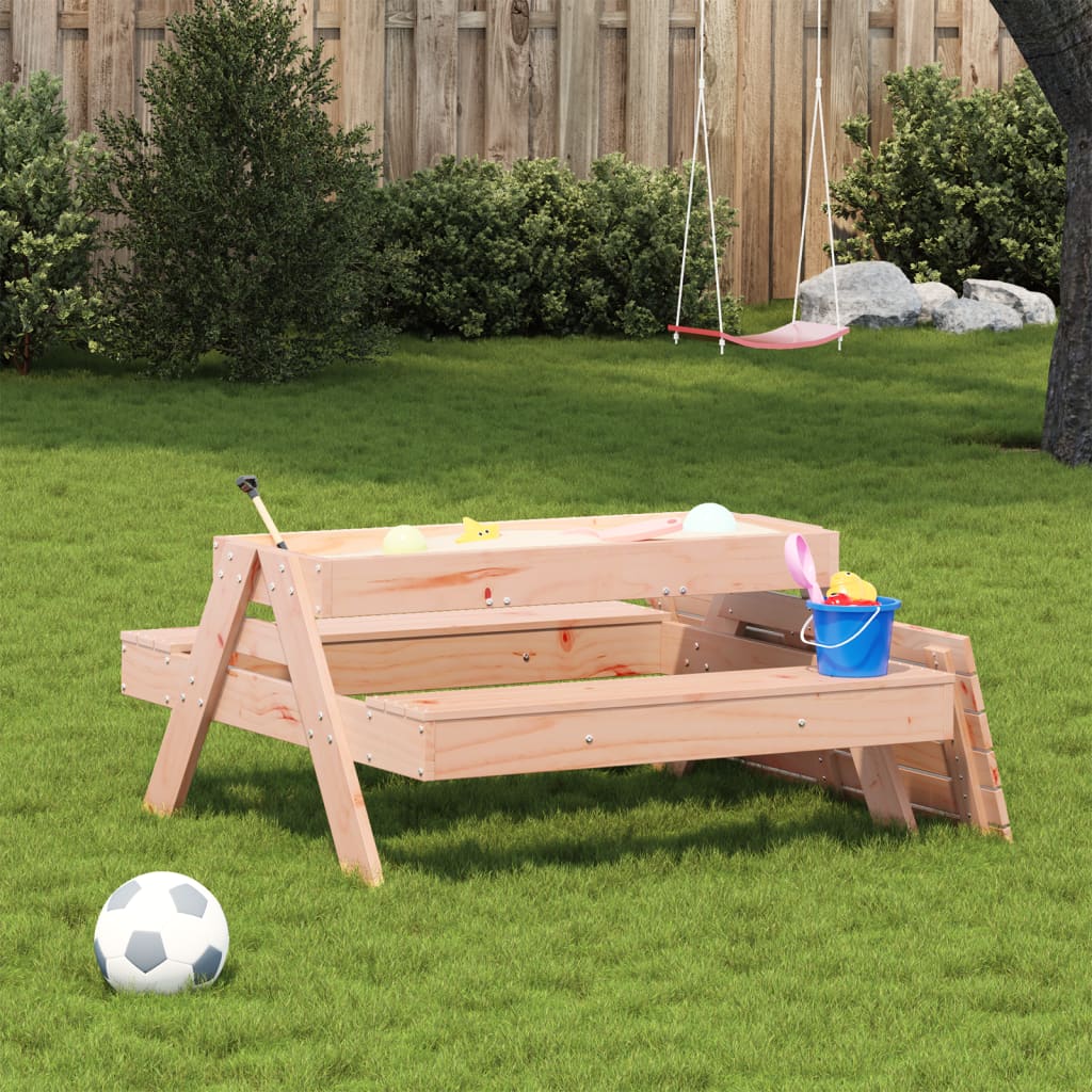 Picknicktafel met zandbak voor kinderen massief grenenhout