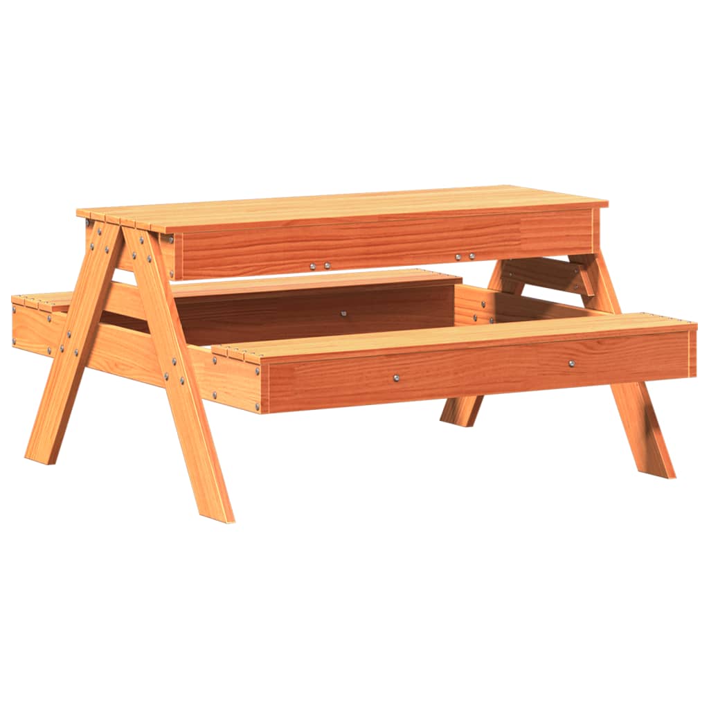 Picknicktafel met zandbak voor kinderen massief grenenhout