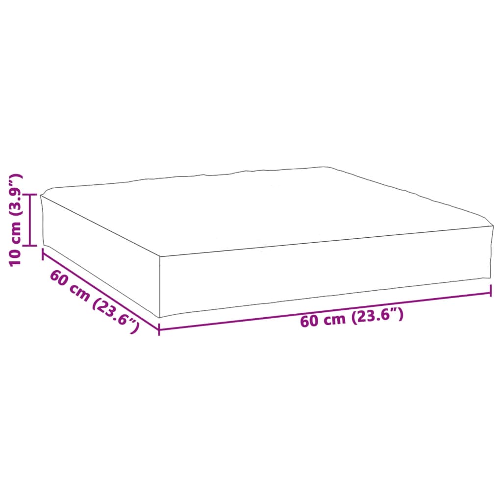 Palletkussens 2 st stof gemêleerd crèmekleurig