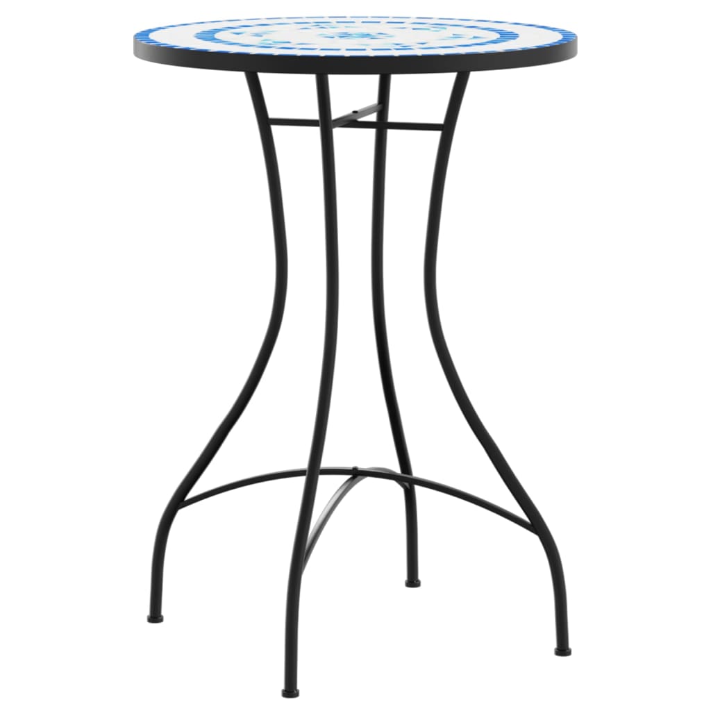 Table bistro mosaïque 60 cm céramique couleur terre cuite